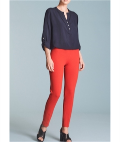 Ragno 70714Y Pantalone donna Capri di Cotone elasticizzato - Rosso 728