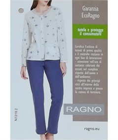 Pigiama Ragno aperto a fantasia in puro cotone N13192