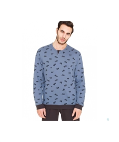 Pigiama uomo Ragno Sport  girocollo a serafino in caldo cotone interlockArt N26211