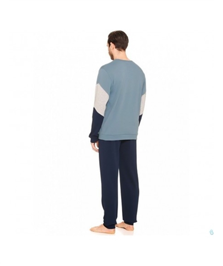 Pigiama Ragno Sport  girocollo serafino con bottoncino in caldo cotone Interlock Art. N26281