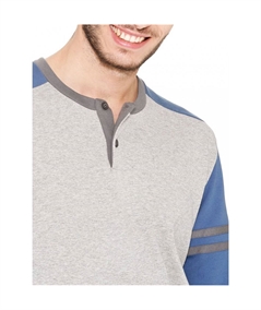 Pigiama uomo Ragno girocollo a serafino bicolore in caldo cotone interlock Art. N26121
