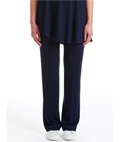 Ragno D987PE - Pantalone in Viscosa crêpe a gamba dritta. Colore: Bleu 078