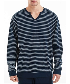 Pigiama Ragno uomo scollo a v lungo in jersey di puro cotone. Art u352N2