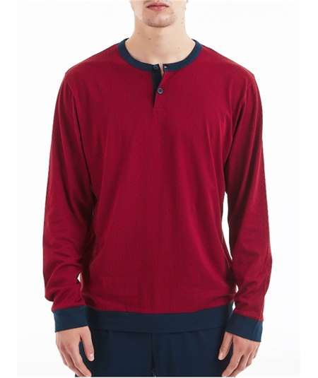 Pigiama Ragno uomo lungo girocollo serafini in jersey di puro cotone. Art U308N1