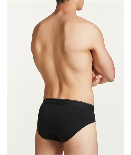 Ragno -  2 Slip uomo Cotone biologico  Elasticizzato. Art. 64147P Nero