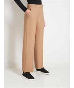 Ragno DB24P4 - Pantalone donna Cropped  con tasche in viscosa elasticizzata. Colore: Cammello 100