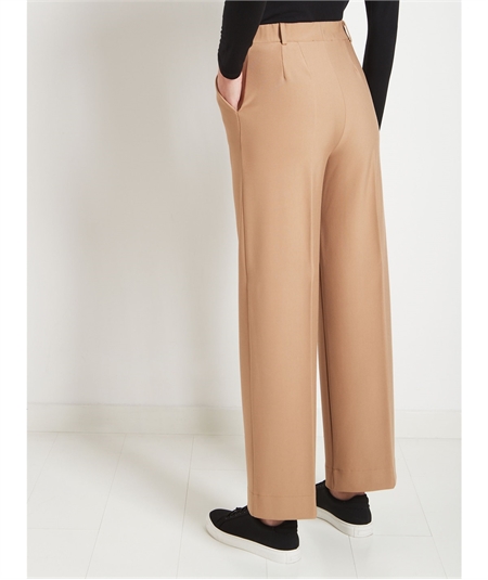 Ragno DB24P4 - Pantalone donna Cropped  con tasche in viscosa elasticizzata. Colore: Cammello 100