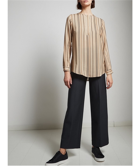 Ragno DB24P4 - Pantalone donna Cropped  con tasche in viscosa elasticizzata. Colore : Bleu Persia 057