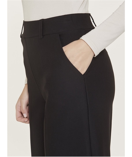 Ragno DB24P4 - Pantalone donna Cropped  con tasche in viscosa elasticizzata. Colore : Nero 020