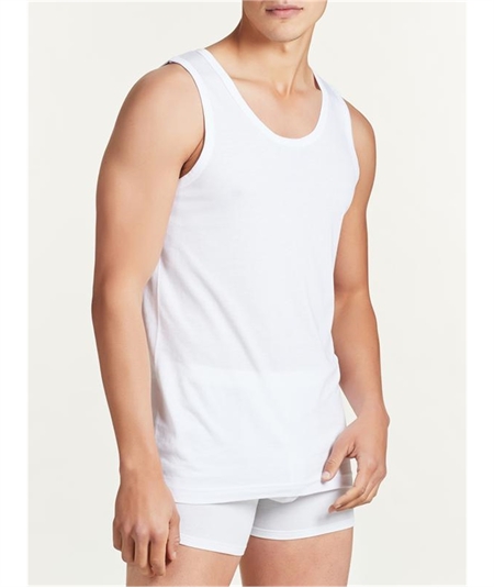 Ragno - Canottiera Spalla Larga  in Jersey di puro Cotone 601412. Bianco