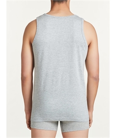 Ragno - Canottiera Spalla Larga  in Jersey Cotone e Viscosa U241A2 Grigio Melange.