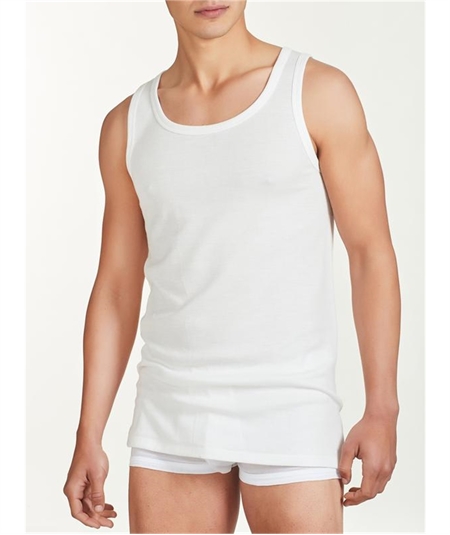 Ragno - Canotta intima uomo spalla larga in lana merino e cotone. Art 065452 - Bianco