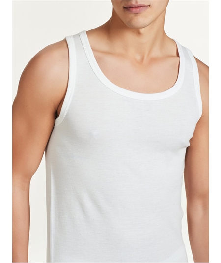 Ragno - Canotta intima uomo spalla larga in lana merino e cotone. Art 065452 - Bianco Ragno - Canotta intima uomo spalla larga in lana merino e cotone. Art 065452 - Bianco
