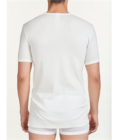 Ragno - Maglia intima uomo manica corta in lana merino e cotone. Art. 065457 - Bianco