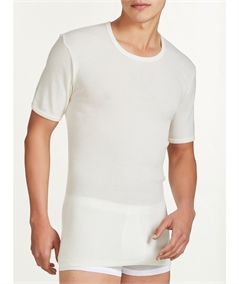 Ragno - Maglia intima uomo manica corta in pura lana merino extrafine. Art. 060037- Bianco