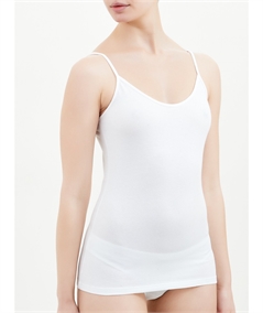 Ragno - Top intimo spallina stretta cotone biologico 07455E - Bianco