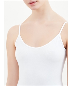 Ragno - Top intimo spallina stretta cotone biologico 07455E - Bianco