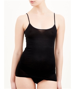 Ragno - Canotta intima spallina stretta filoscozia 071102E - Nero