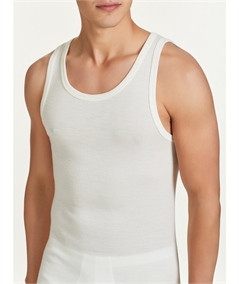 Ragno - Canotta uomo intima spalla larga in pura lana merino extrafine. Art. 060032 - Bianco
