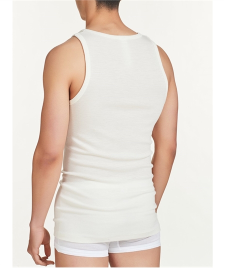 Ragno - Canotta uomo intima spalla larga in pura lana merino extrafine. Art. 060032 - Bianco