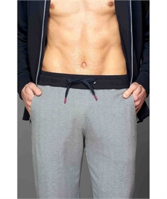 Jamas - Tuta uomo full zip in cotone felpato. Art. IJ9068 - Blu