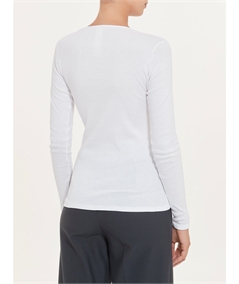 Maglia sottogiacca girocollo in caldo cotone Biologico. Art B274Ab - Colore Avorio 004