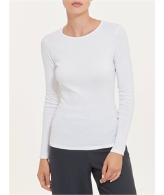 Maglia sottogiacca girocollo in caldo cotone Biologico. Art D274AB - Colore  Bianco 010