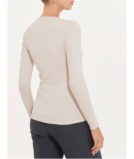 Maglia sottogiacca girocollo in caldo cotone Biologico. Art B274Ab - Colore Corda 758