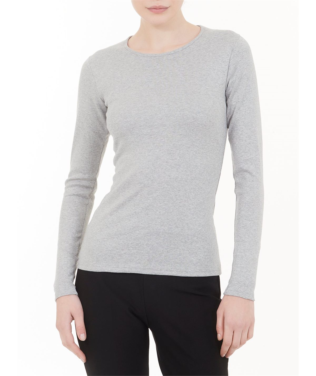 Ragno D274AB - Maglia Sottogiacca Girocollo in Caldo Cotone Biologico. Colore: Grigio Melange 464