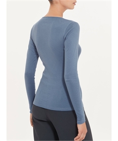 Maglia sottogiacca girocollo in caldo cotone Biologico. Art 274AB Colore Blue Eyes 827