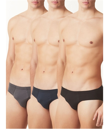 Ragno - U547BQ Slip in cotone biologico elasticizzato. Confezione da 3 capi