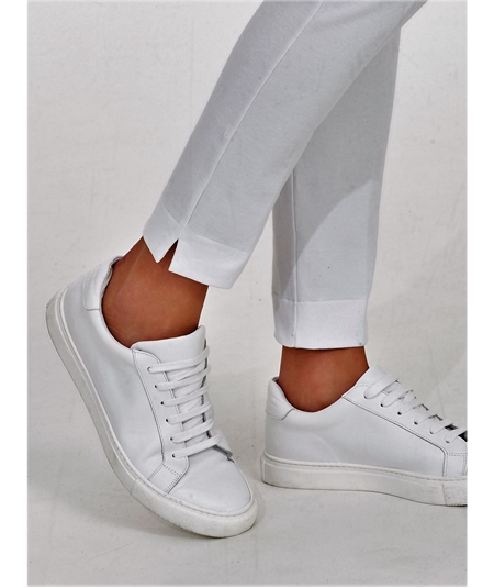 Ragno 70714Y Pantalone donna Capri di Cotone elasticizzato - Bianco 010