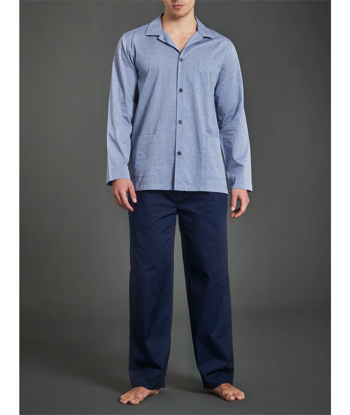 Ragno N2070- Pigiama lungo tutto aperto in tessuto tela di puro cotone - Fantasia Carta da Zucchero 402F