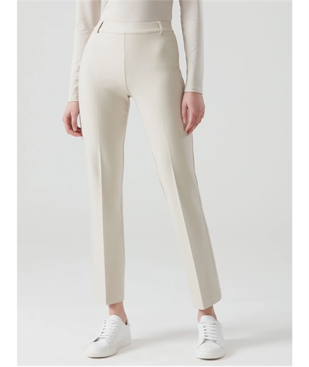 Ragno - DE72PM Pantalone donna Flare in tessuto Compact. Colore: Champignon (Avorio) 786