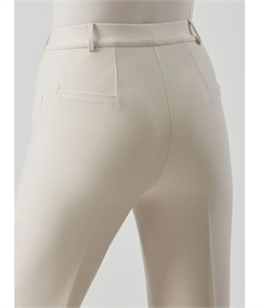 Ragno - DE72PM Pantalone donna Flare in tessuto Compact. Colore: Champignon (Avorio) 786