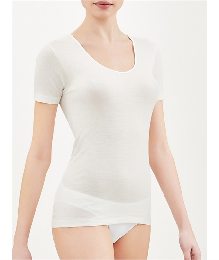 Ragno - Maglietta intima donna Ragno lana merino e seta. Art.  074027