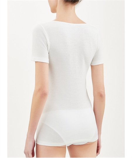  Ragno. Maglietta intima donna mezza manica lana cotone Art. 072457