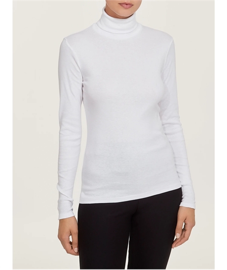 Ragno D274AK -  Maglia sottogiacca collo dolcevita in caldo cotone Biologico. Colore: Bianco 010