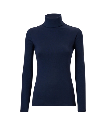 Ragno D274AK - Maglia sottogiacca collo dolcevita in caldo cotone Biologico. Colore: Bleu 078