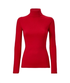 Ragno D274AK - Maglia sottogiacca collo dolcevita in caldo cotone Biologico. Colore: Rosso 170
