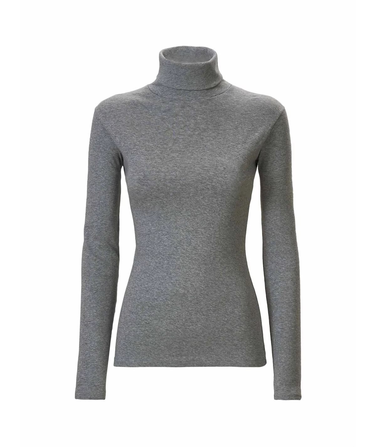 Ragno D274AK -  Maglia sottogiacca collo dolcevita in caldo cotone Biologico. Colore: Grigio Melange 464 Ragno D274AK -  Maglia sottogiacca collo dolcevita in caldo cotone Biologico. Colore: Grigio Melange 464