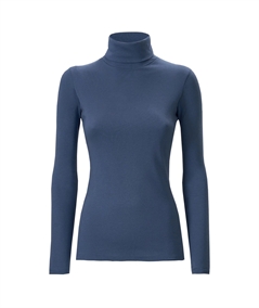 Ragno D274AK -  Maglia sottogiacca collo dolcevita in caldo cotone Biologico. Colore: Blue Eyes 827