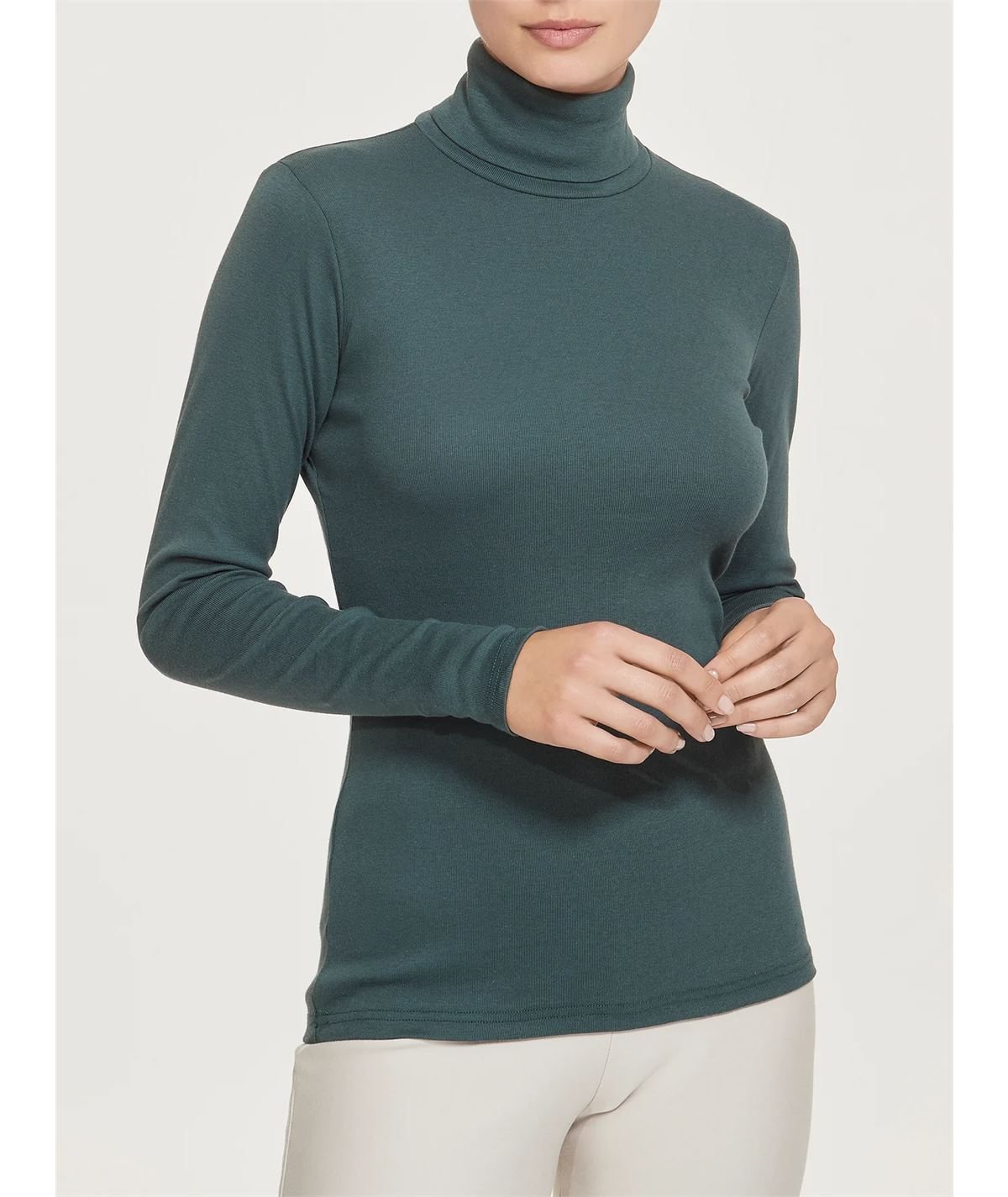 Ragno D274AK -  Maglia sottogiacca collo dolcevita in caldo cotone Biologico. Colore: Bottiglia 027