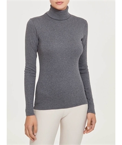 Ragno D274AK - Maglia sottogiacca collo dolcevita in caldo cotone Biologico. Colore: Ardesia Melange 202 