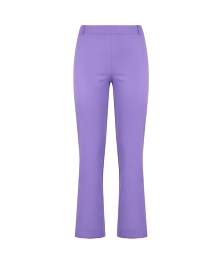 Ragno DC62PM - Pantalone Flaire Cropped in puro cotone Satin - Colore: Paisley Purple 859