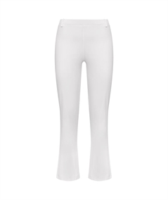 Ragno DC62PM - Pantalone Flaire Cropped in puro cotone Satin - Colore: Bianco 010