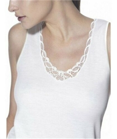Canotta intima donna Ragno spalla larga in pura lana merino extrafine. Art. 073092