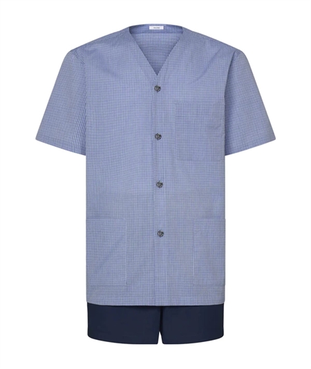 Ragno N20704 - Pigiama aperto manica corta pantalone corto in mussola di Cotone -  Fantasia Heather 936F