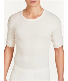 Ragno 003157 - Maglia girocollo in costina di lana Merino pesante. Colore Bianco  010