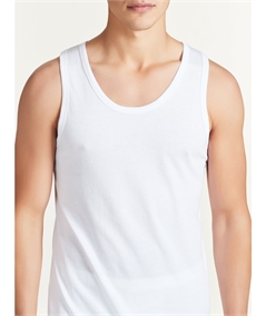 Ragno - Canottiera Spalla Larga  in Jersey di puro Cotone 601412. Bianco